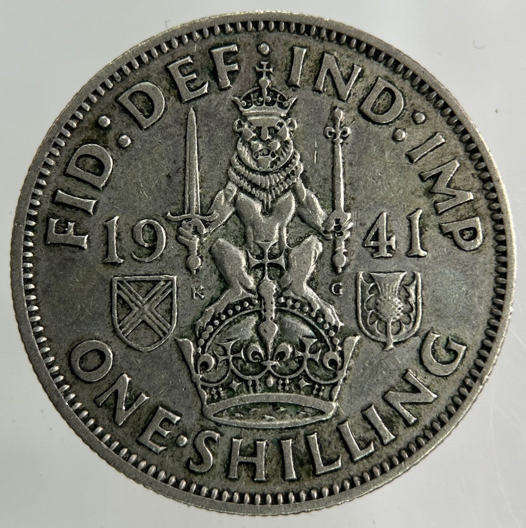 1941 George VI Shilling Silver Coin | Fine Collectable Grade