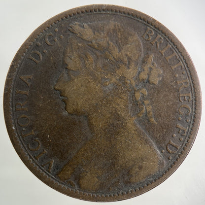 1876 - H Victoria One Penny Coin | Collectable Grade