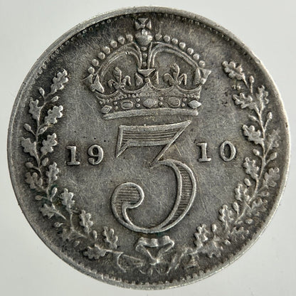 1910 Edward VII Threepence Silver Coin | Very High Grade