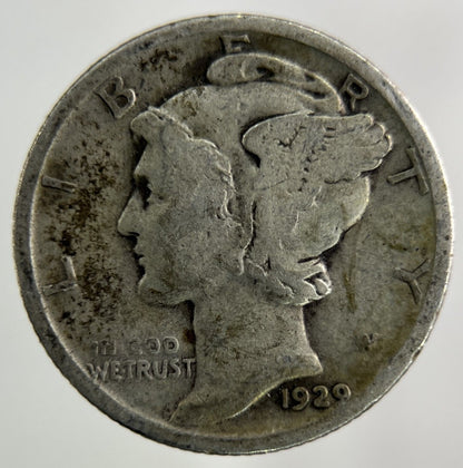 1929 US USA Mercury Dime Silver Coin | Collectable Grade