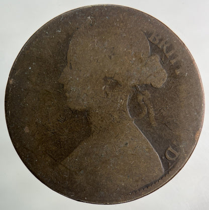 1865 Victoria One Penny Coin | Fair Grade