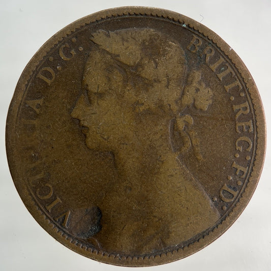 1876 - H Victoria One Penny Coin | Collectable Grade