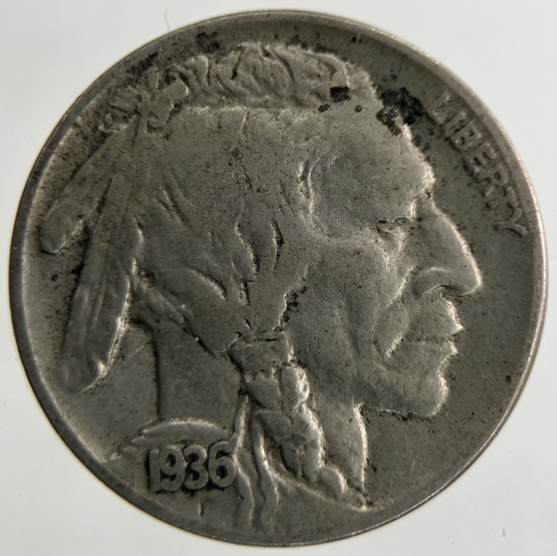 1936 US USA Buffalo Nickel 5 Cents Coin | Fine Collectable Grade