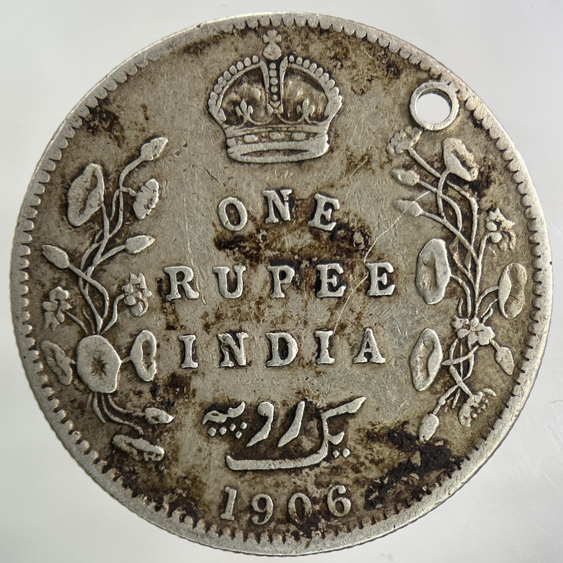 1906 India One Rupee Silver Coin | Collectable Grade