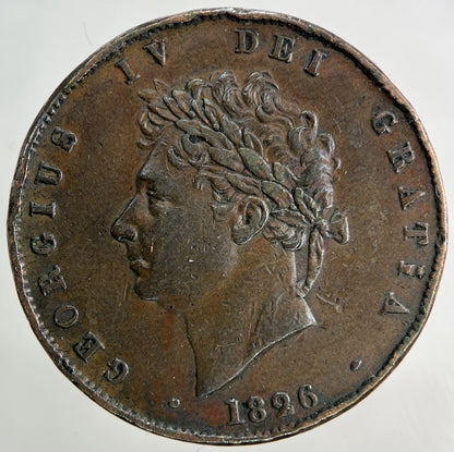 1826 George IV Half - Penny Coin | Very High Grade