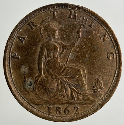 1862 Victoria Farthing Coin | Fine Collectable Grade