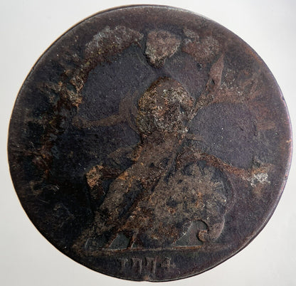 1774 George 3rd III Half - Penny British Coin | Collectable Grade | a9046