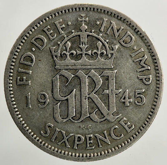 1945 George VI Sixpence Silver Coin | Collectable Grade