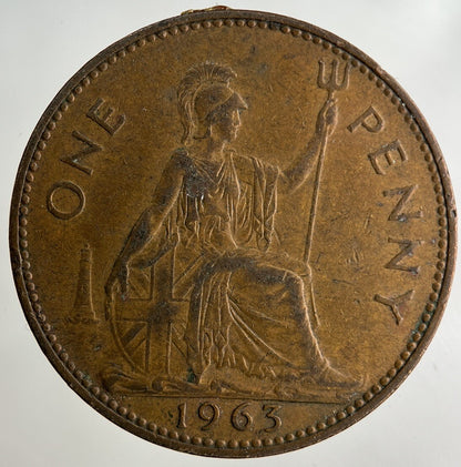 1963 Elizabeth II 2nd One Penny Coin | Fine Collectable Grade