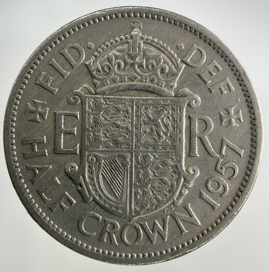 1957 Elizabeth II 2nd Half - Crown Coin | Fine Collectable Grade