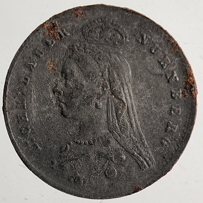 1800’s Victoria Toy Money Coin Token | Fine Collectable Grade | a9141