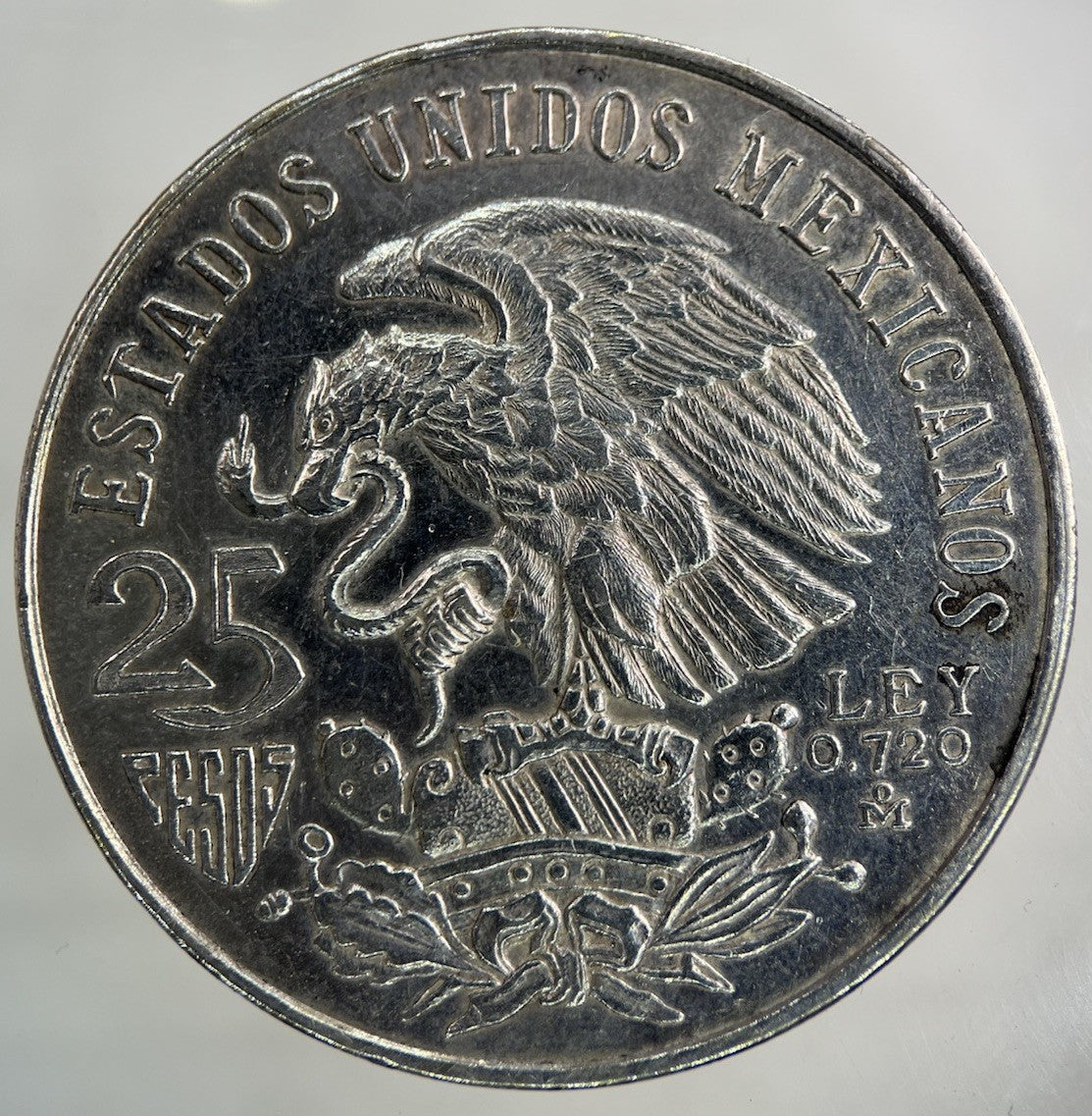 1968 Mexico 25 Pesos Silver Coin | Very High Grade