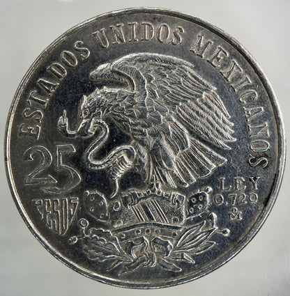 1968 Mexico 25 Pesos Silver Coin | Very High Grade