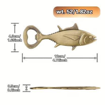 Metal Brass Tuna Fish Fishing Bottle Opener Premium Gift UK