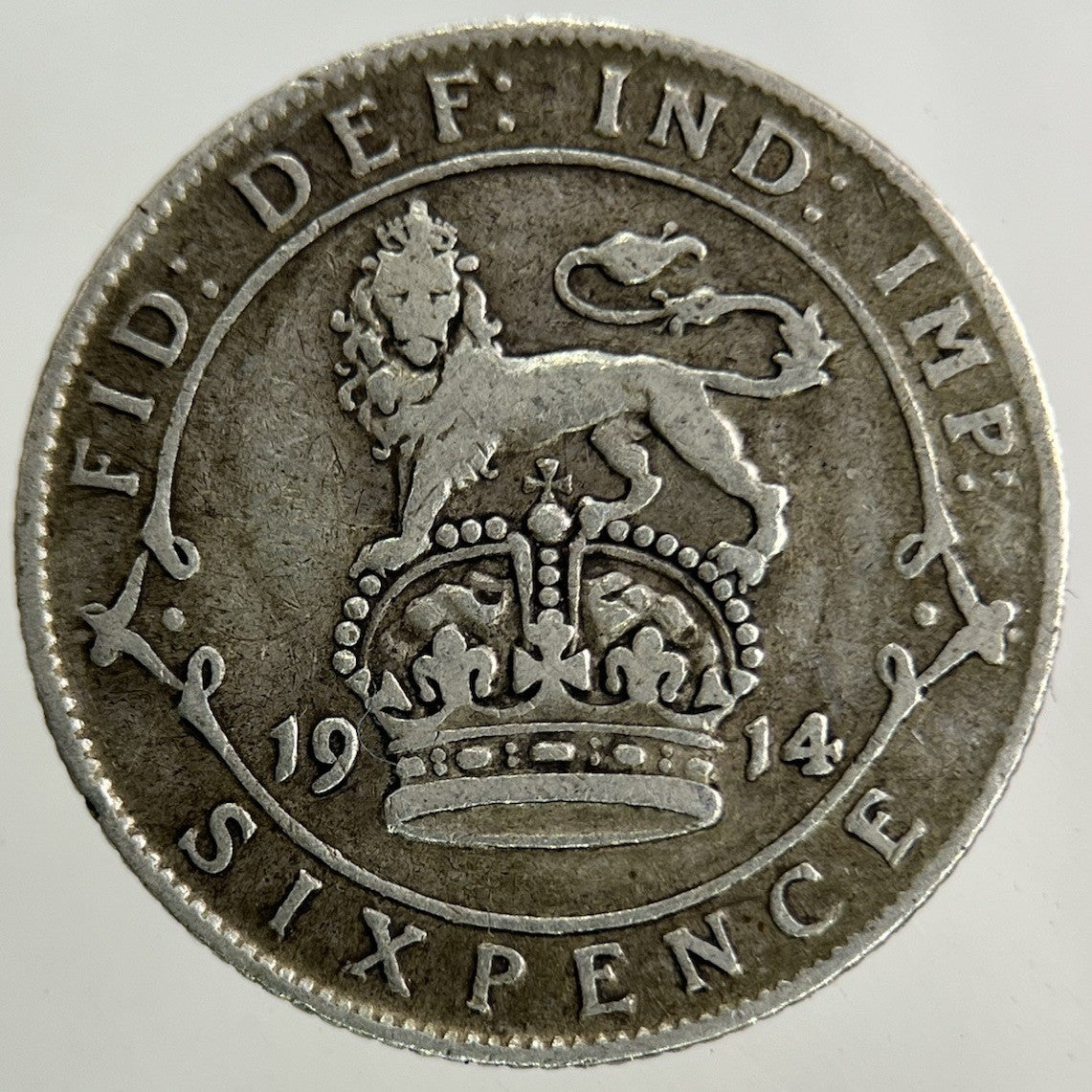 1914 George V Sixpence Silver Coin | Fine Collectable Grade