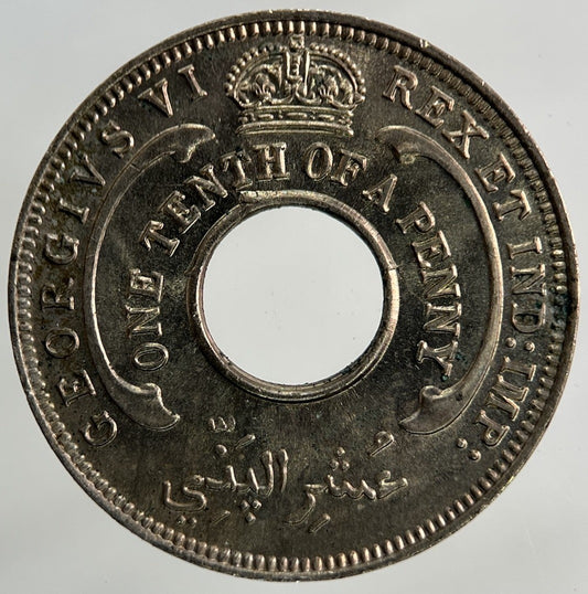 1944 West Africa 1/10 One Tenth Of A Penny Coin | Very Fine Grade