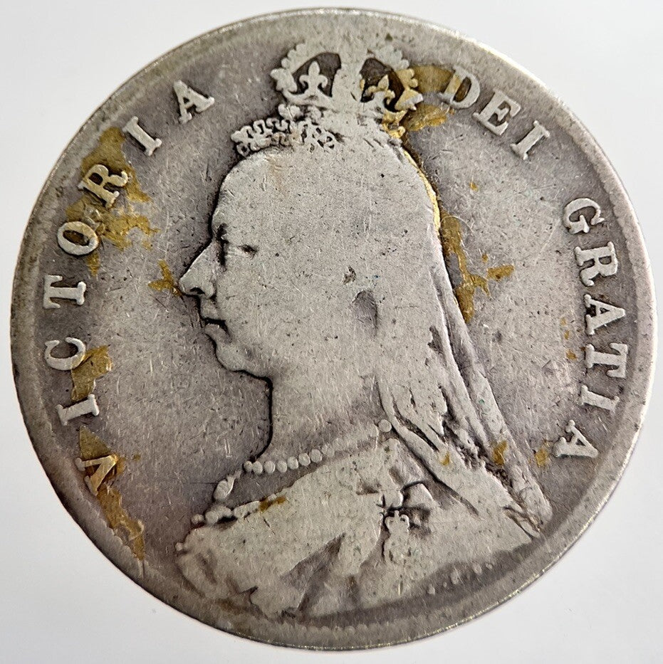 1890 Victoria Half - Crown Silver Coin | Collectable Grade | a8664