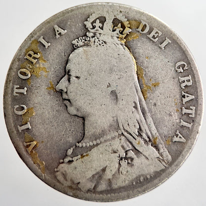 1890 Victoria Half - Crown Silver Coin | Collectable Grade | a8664