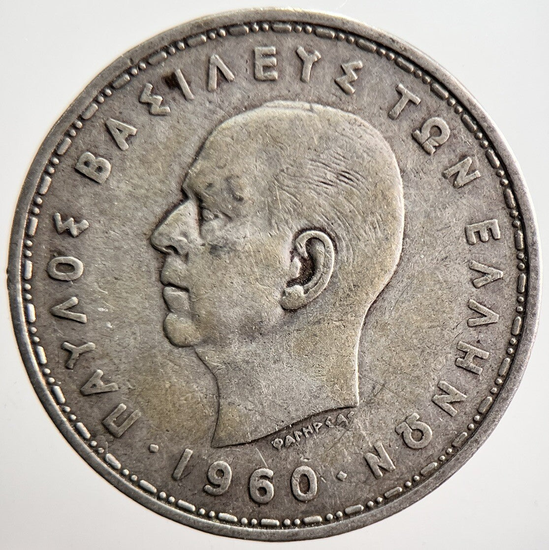 1960 20 Drachmai Greece Silver Coin | Collectable Grade | a3603