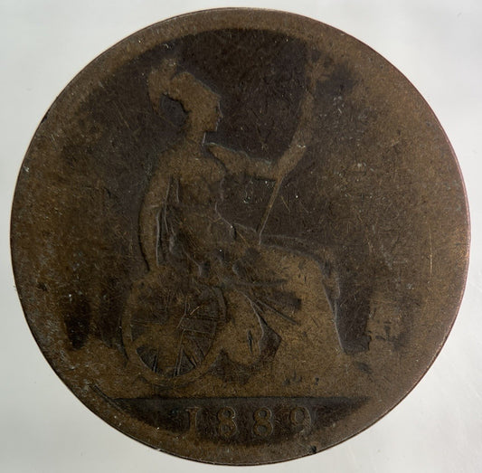 1889 Victoria One Penny Coin | Collectable Grade