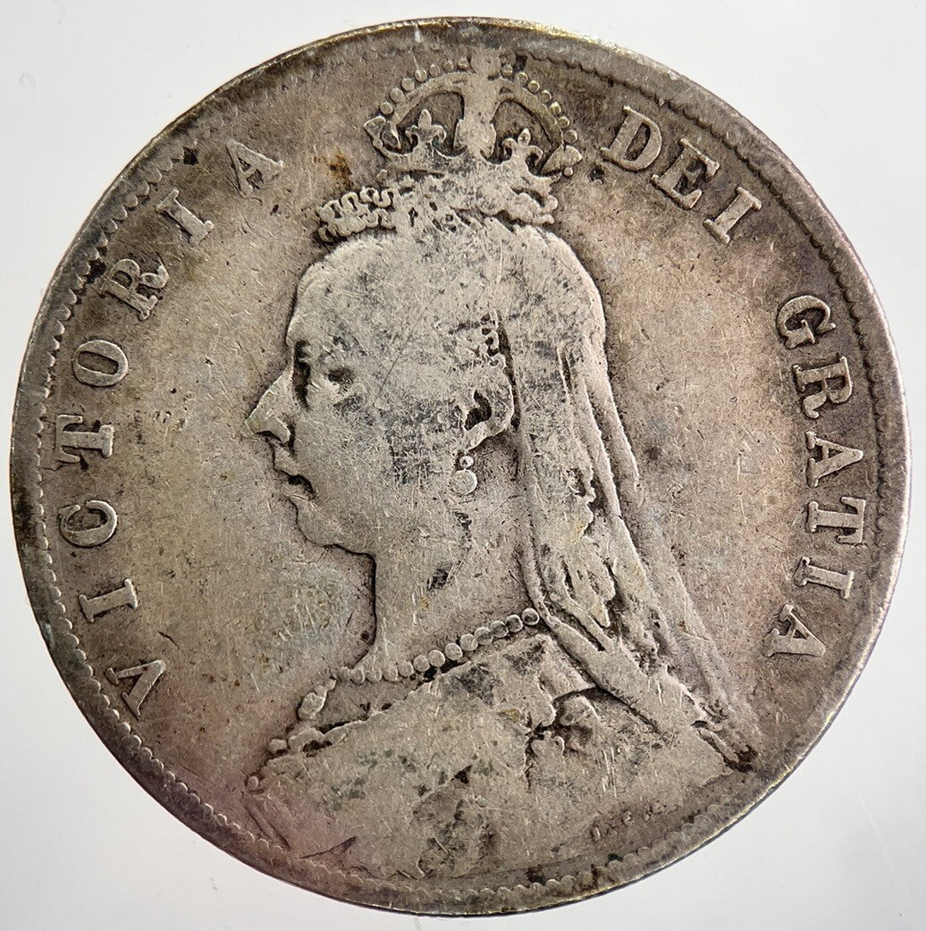 1889 Victoria Half - Crown Silver Coin | Collectable Grade