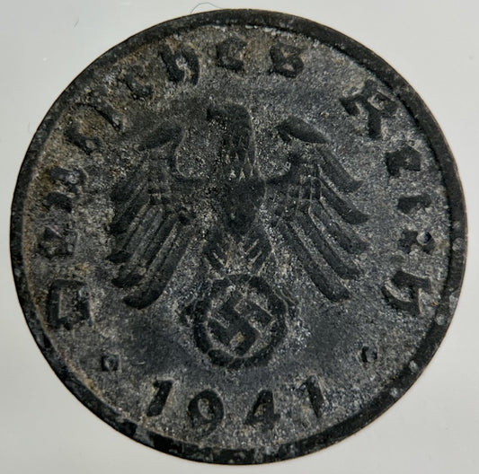 1941 Germany German Nazi 1 Pfennig Coin | Collectable Grade