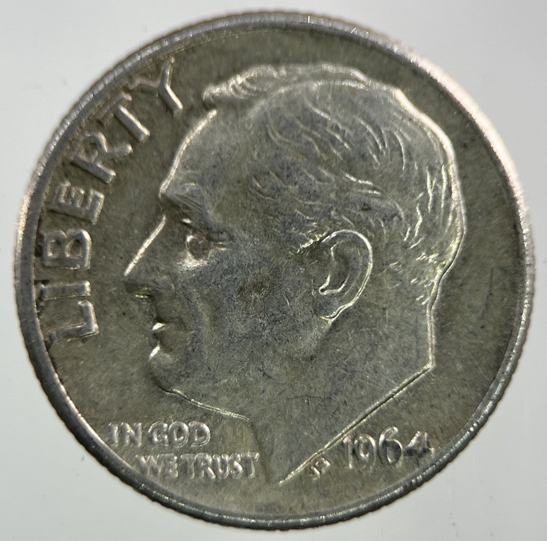 1964 - D US USA Roosevelt Dime Silver Coin | Fine Collectable Grade