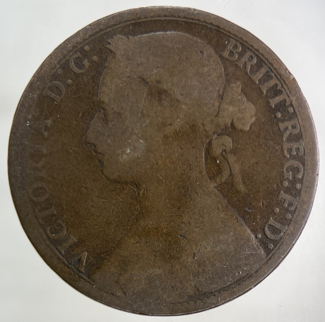 1876 - H Victoria One Penny Coin | Collectable Grade