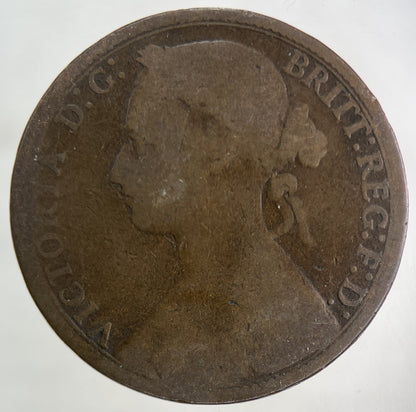 1876 - H Victoria One Penny Coin | Collectable Grade