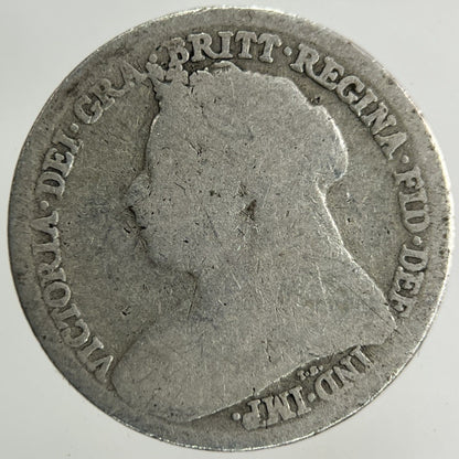 1896 Victoria Threepence Silver Coin | Fair Grade