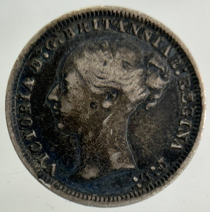 1874 Victoria Threepence Silver Coin | Fine Collectable Grade