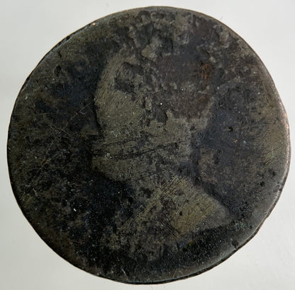 British George II 2nd Farthing Coin | Worn Grade