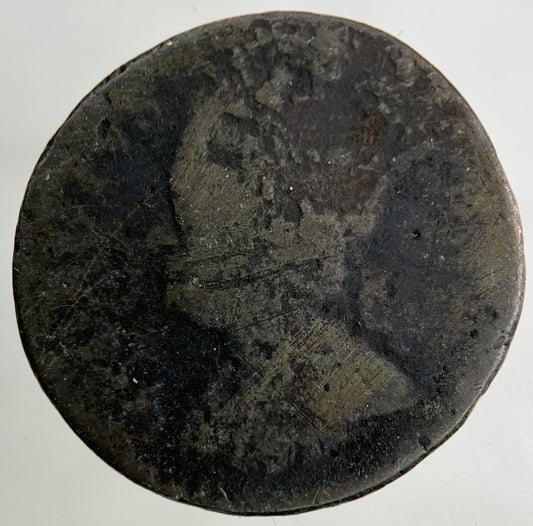 British George II 2nd Farthing Coin | Worn Grade