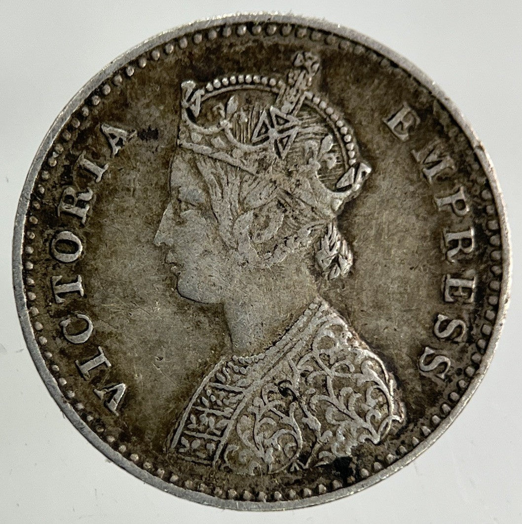 1885 India 2 Two Annas Silver Coin | Very High Grade
