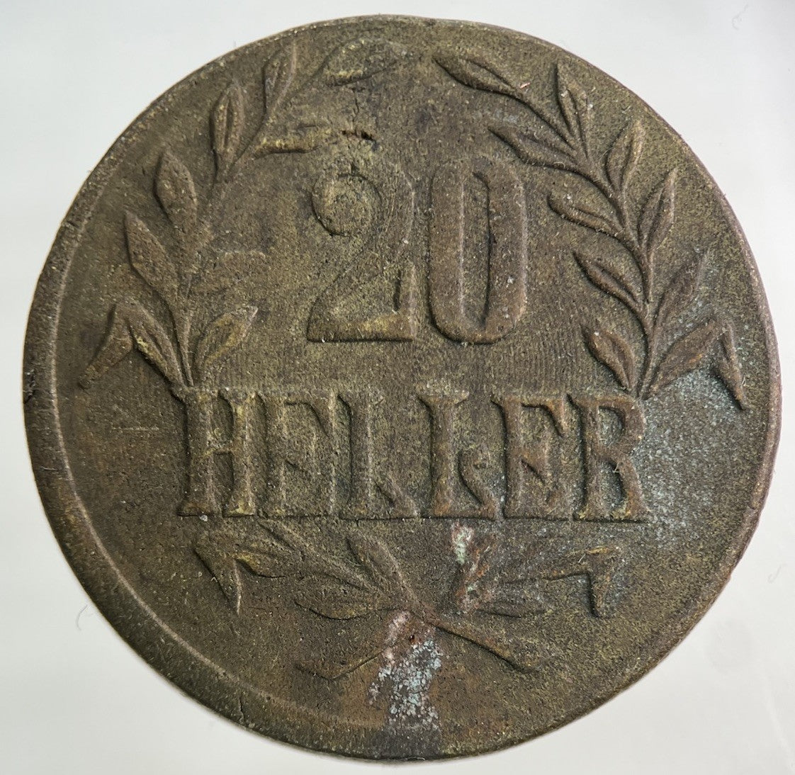 1916 Germany East Africa 20 Heller DOA Coin | Fine Collectable Grade