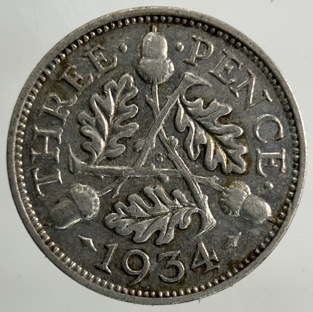 1934 George V Threepence Silver Coin | Collectable Grade