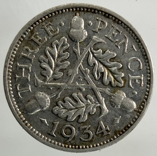 1934 George V Threepence Silver Coin | Collectable Grade