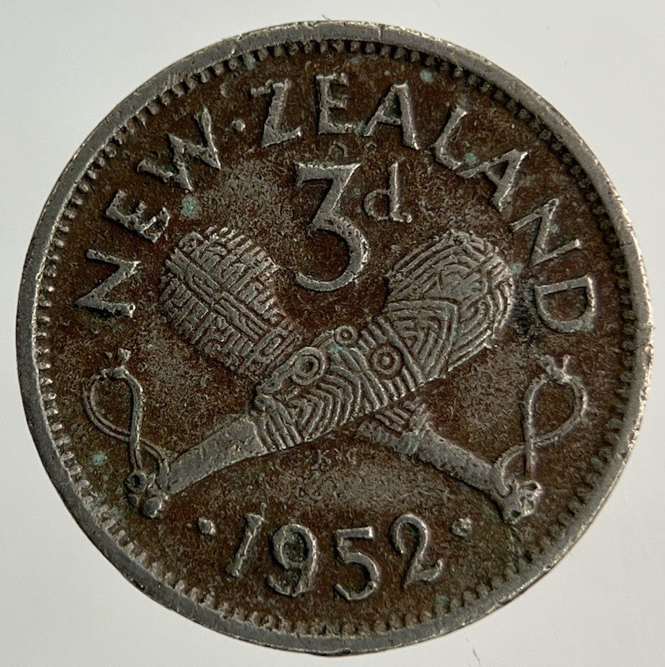1952 New Zealand Threepence Coin | Fine Collectable Grade