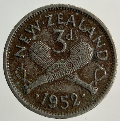 1952 New Zealand Threepence Coin | Fine Collectable Grade