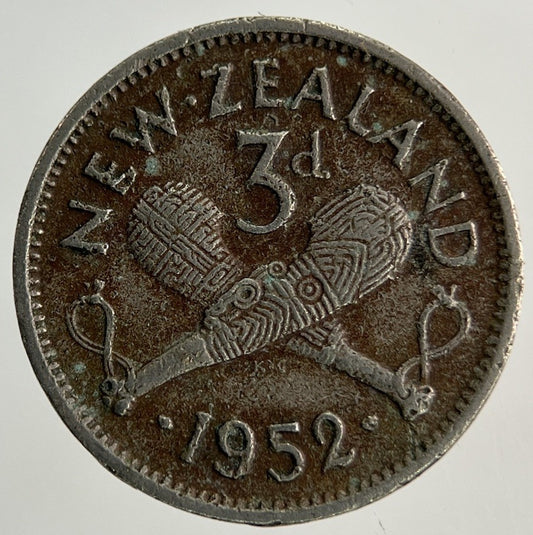 1952 New Zealand Threepence Coin | Fine Collectable Grade