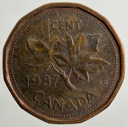 1987 Canada One Cent Coin | Fine Collectable Grade