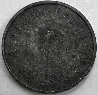 1940 - A Nazi Germany 10 Pfennig Coin | Fine Collectable Grade | a1048