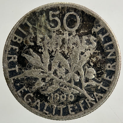 1900 France 50 Centimes Silver Coin | Fair Grade