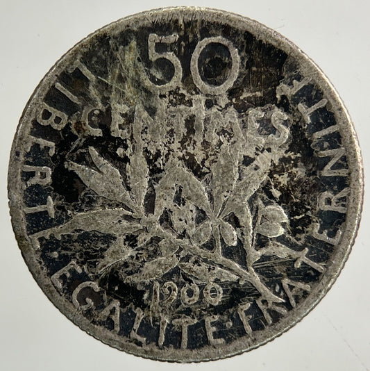 1900 France 50 Centimes Silver Coin | Fair Grade