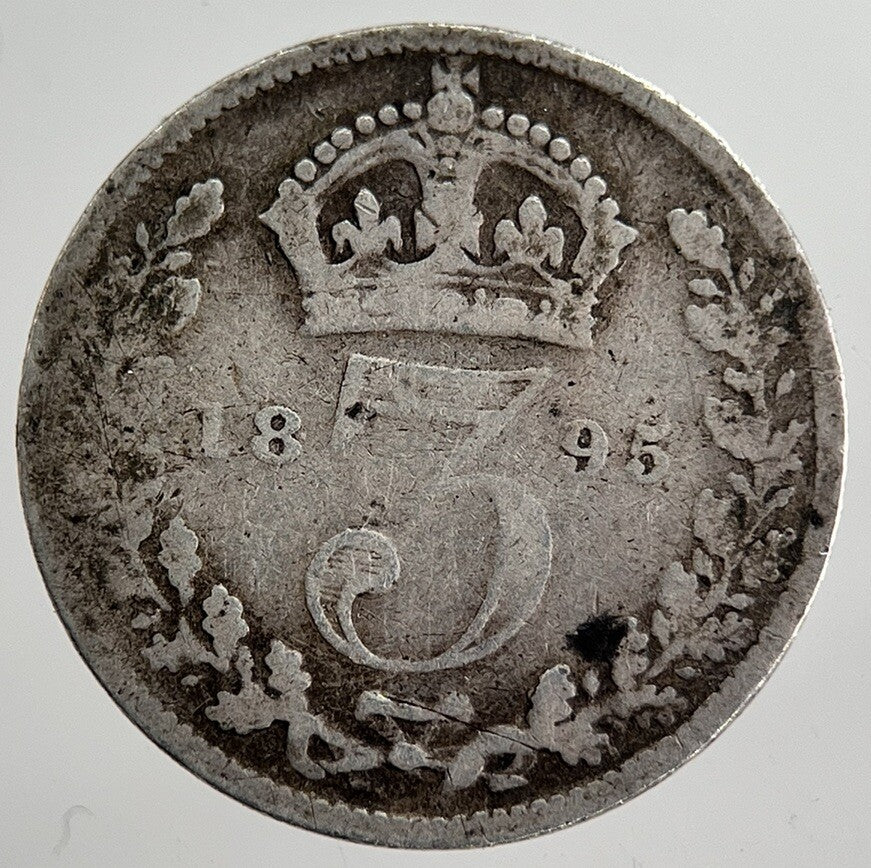 1895 Victoria Threepence Silver Coin | Collectable Grade | a8672