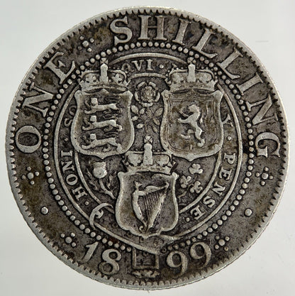 1899 Victoria Shilling Silver Coin | Fine Collectable Grade