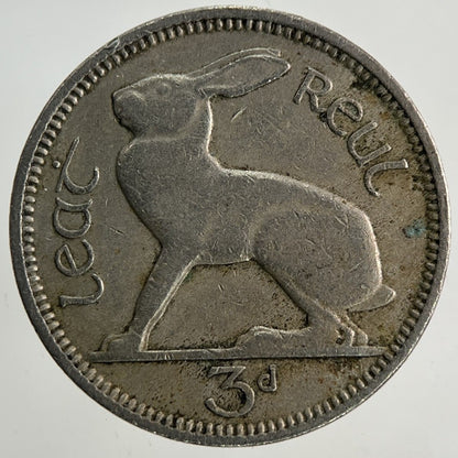 1942 Irish Threepence Coin | Fine Collectable Grade