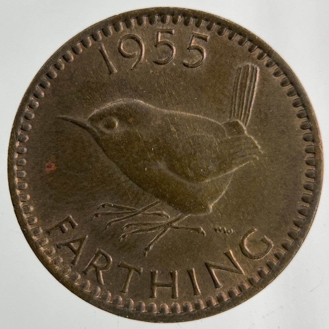 1955 Elizabeth II 2nd Wren Farthing Coin | Fine Collectable Grade