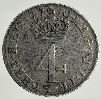 1710 Anne Maundy Four - Pence Silver Coin | Fine Collectable Grade
