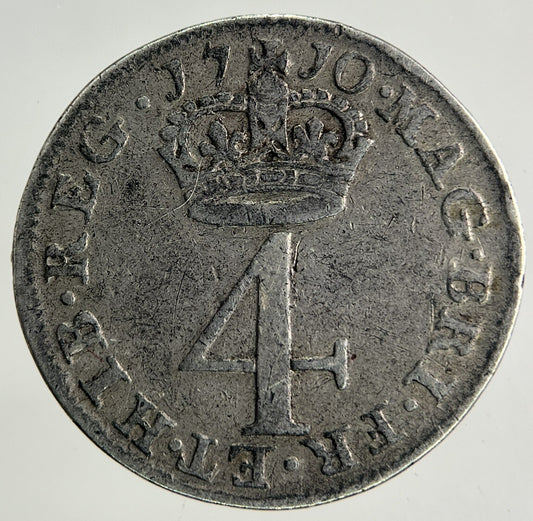1710 Anne Maundy Four - Pence Silver Coin | Fine Collectable Grade